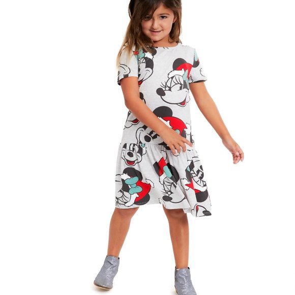Girls Disney 2 pack  Minnie Mouse Christmas Dresses Size XS 4/5 Small 6/6X NWT - Picture 5 of 6